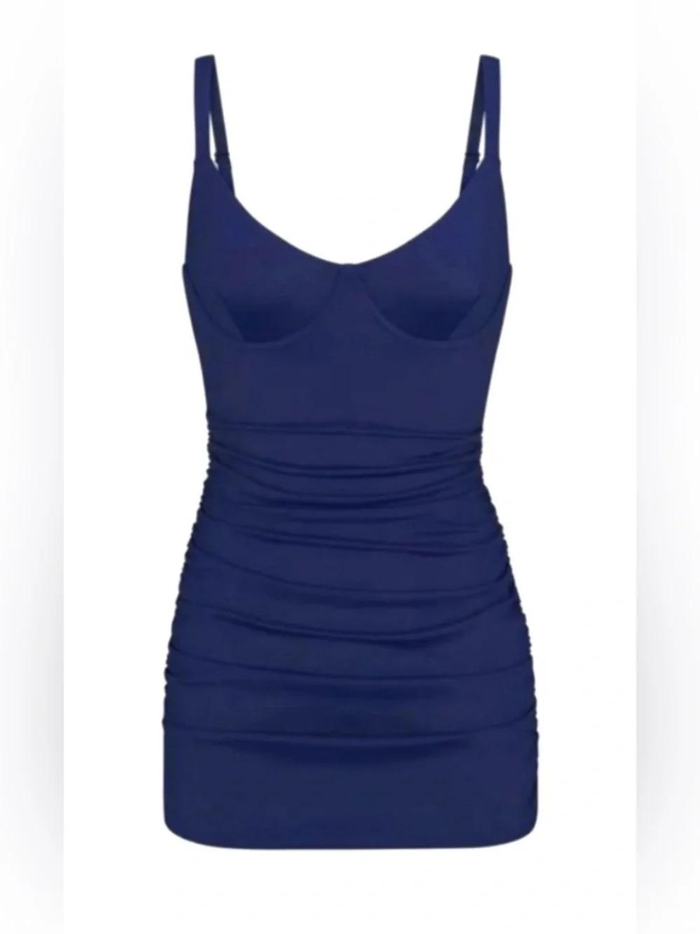 SKIMS NWT Sculpting Swim Ruched One Piece Swimsuit Midnight Navy Blue Size XXS